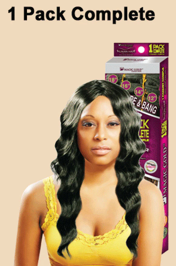 Magic Gold "Complete Pack" Human Hair Weave Loose Deep 6pcs
