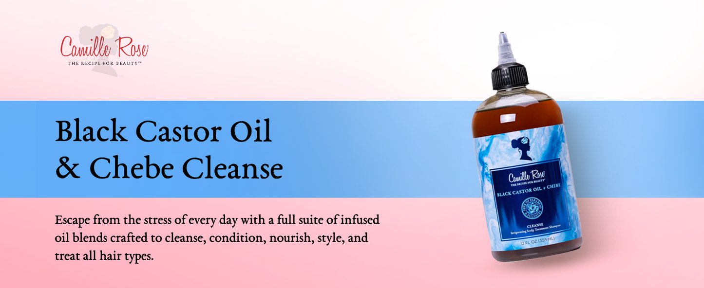 CAMILLE ROSE Black Castor Oil + Chebe Invigorating Scalp Treatment Shampoo (12oz)