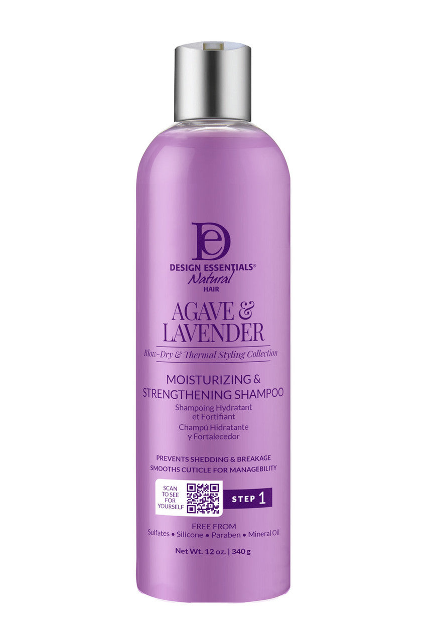 DESIGN ESSENTIALS Agave & Lavender Moisturizing & Strengthening Shampoo (12oz) 