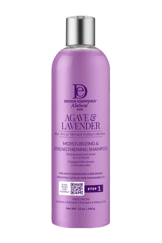 DESIGN ESSENTIALS Agave & Lavender Moisturizing & Strengthening Shampoo (12oz) 