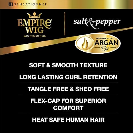 Sensationnel Empire human hair wig - salt and pepper Empire wig Kori