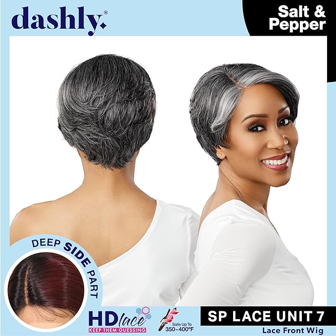 Dashly Lace Wig Salt & Pepper – Unit 7