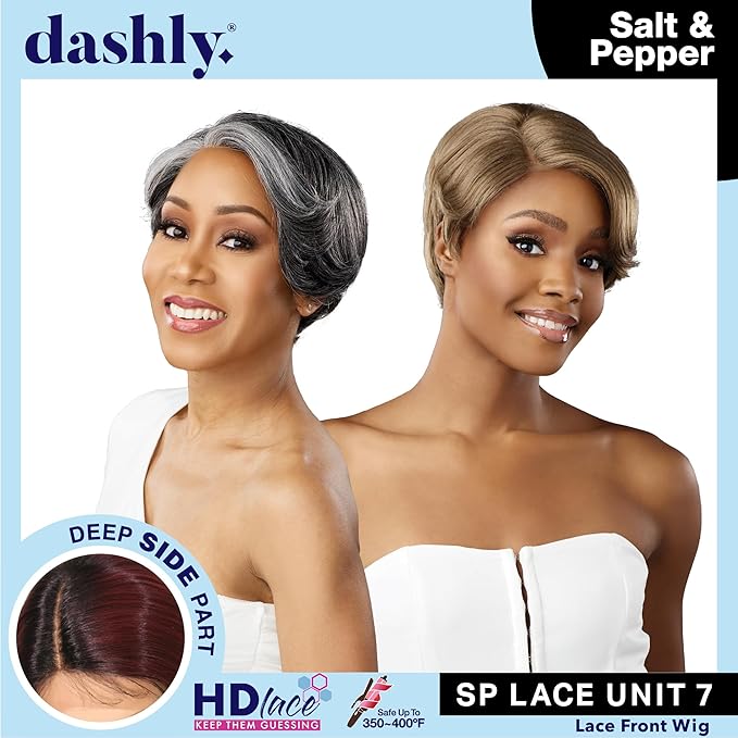 Dashly Lace Wig Salt & Pepper – Unit 7
