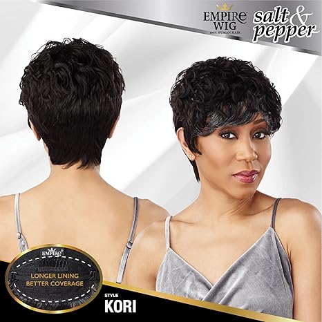 Sensationnel Empire human hair wig - salt and pepper Empire wig Kori
