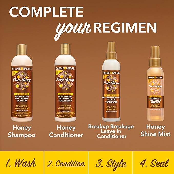 Creme of Nature  Pure Honey Moisturizing Dry Defense Shampoo 12oz