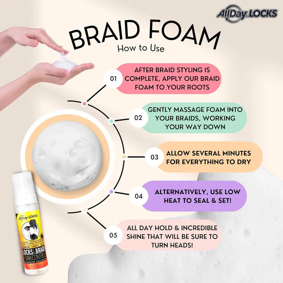All Day Locks Braids Control Foam 8oz