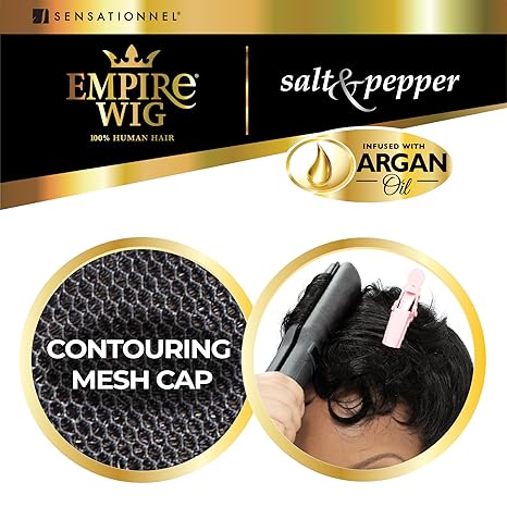 Sensationnel Empire human hair wig - salt and pepper Empire wig Kori