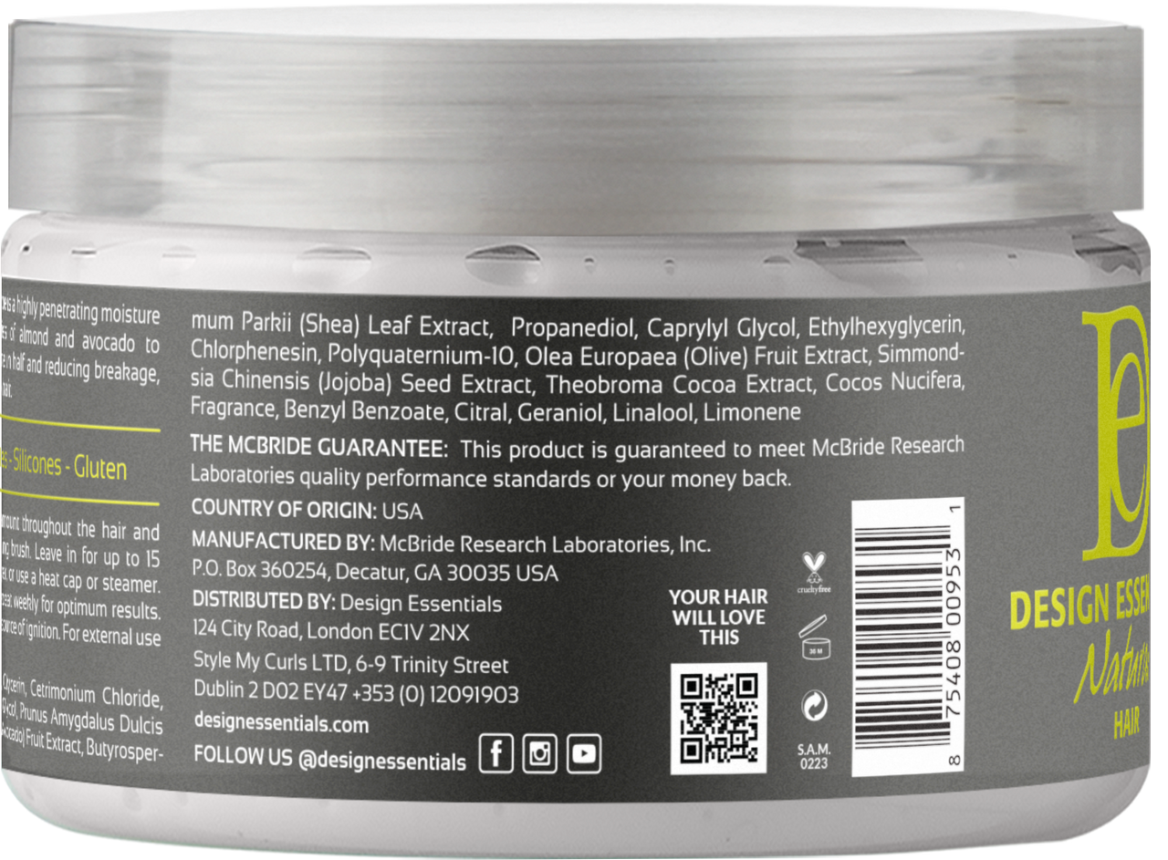 DESIGN ESSENTIALS Almond & Avocado Wash Day Deep Moisture Masque (12oz)