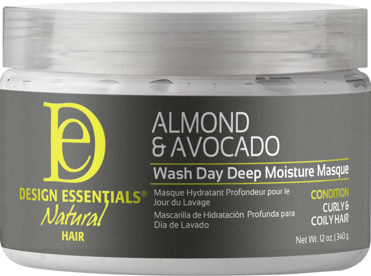 DESIGN ESSENTIALS Almond & Avocado Wash Day Deep Moisture Masque (12oz)