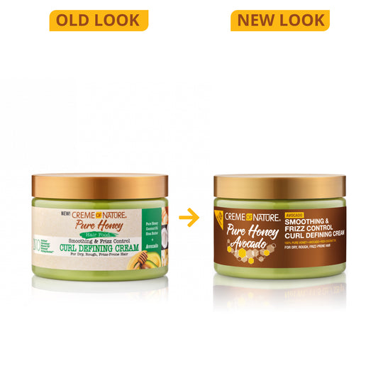 Creme of Nature  Pure Honey Hair Food Smoothing & Frizz Control Curl Defining Cream 11.5oz