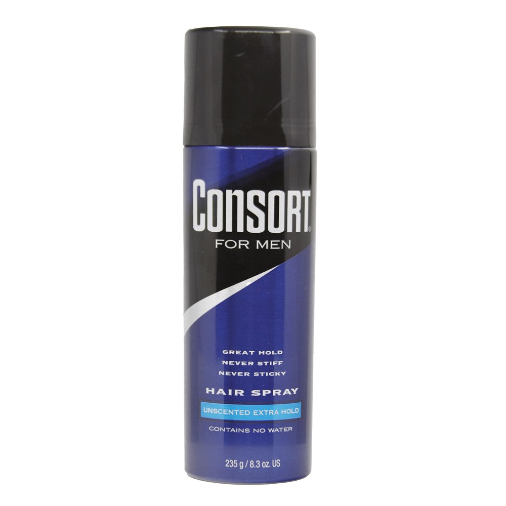 CONSORT For Men Hair Spray (8.3oz) Unscented Extra Hold 