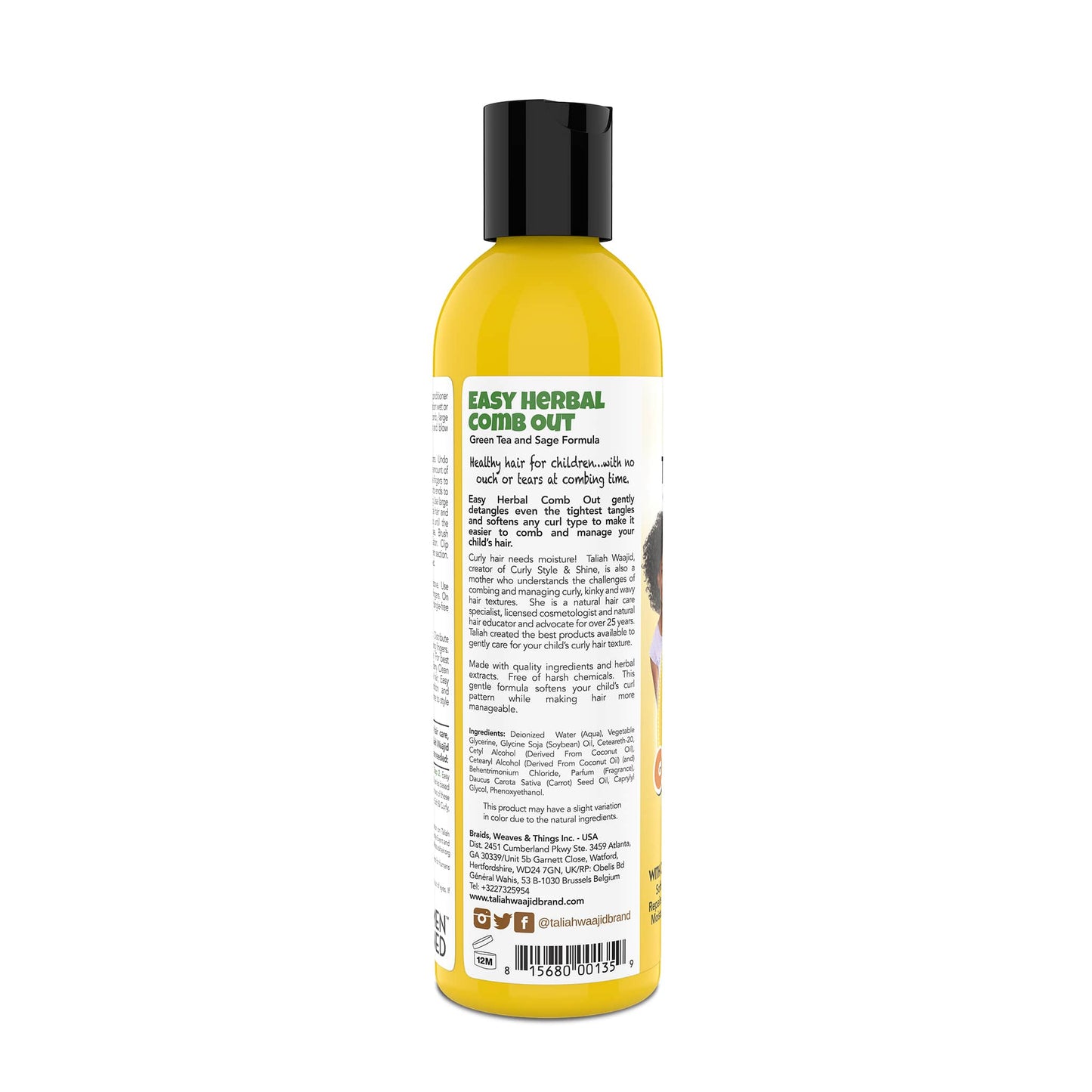 Taliah Waajid Kinky Wavy Natural Easy Herbal Comb Out, 8 Oz