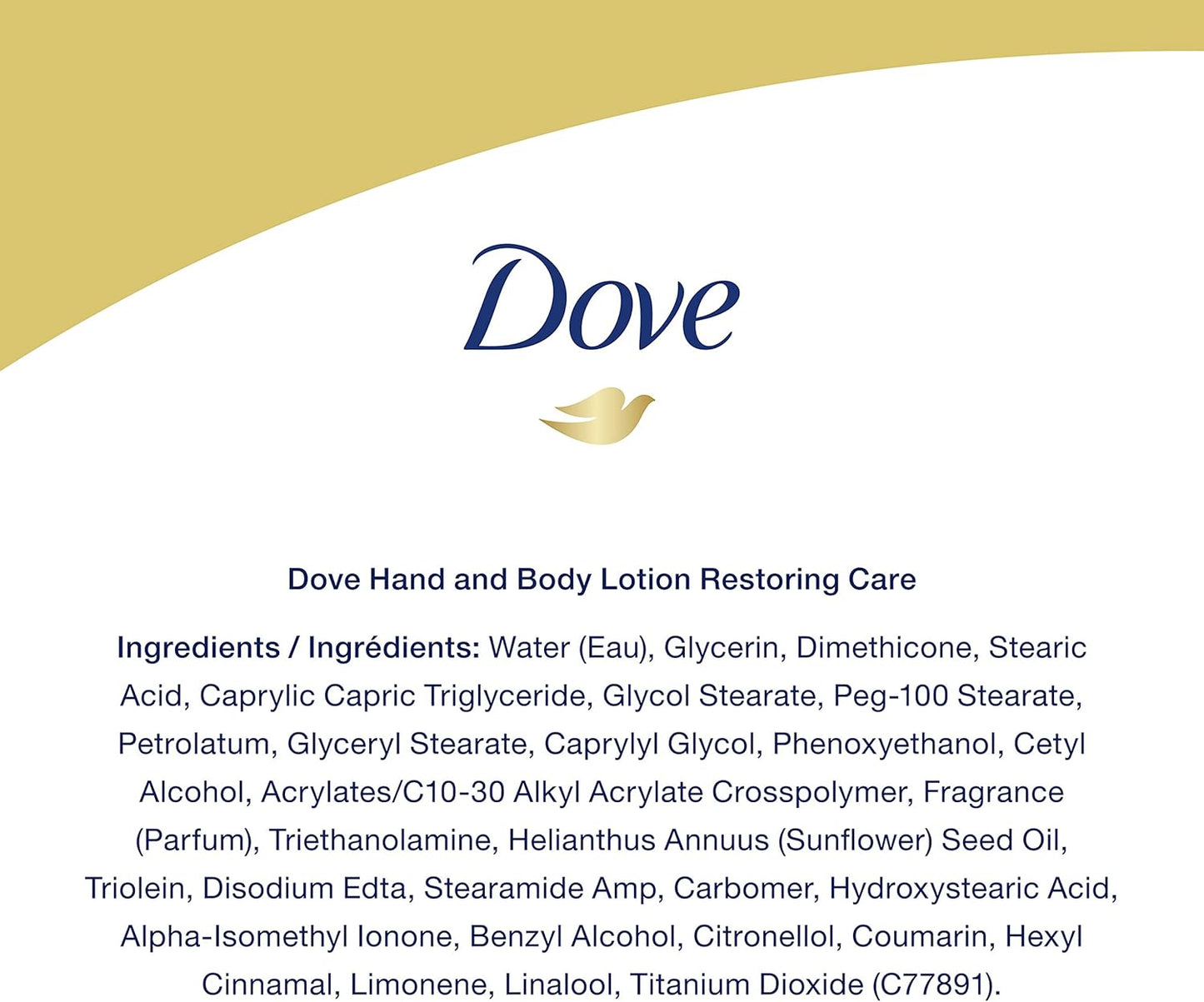 DOVE body love restoring care lotion 400ml 13.5 oz