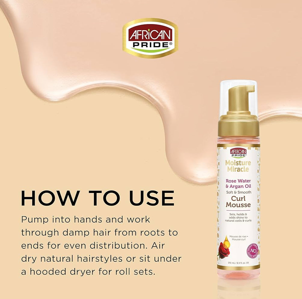 AFRICAN PRIDE Moisture Miracle Curl Mousse (8.5oz)