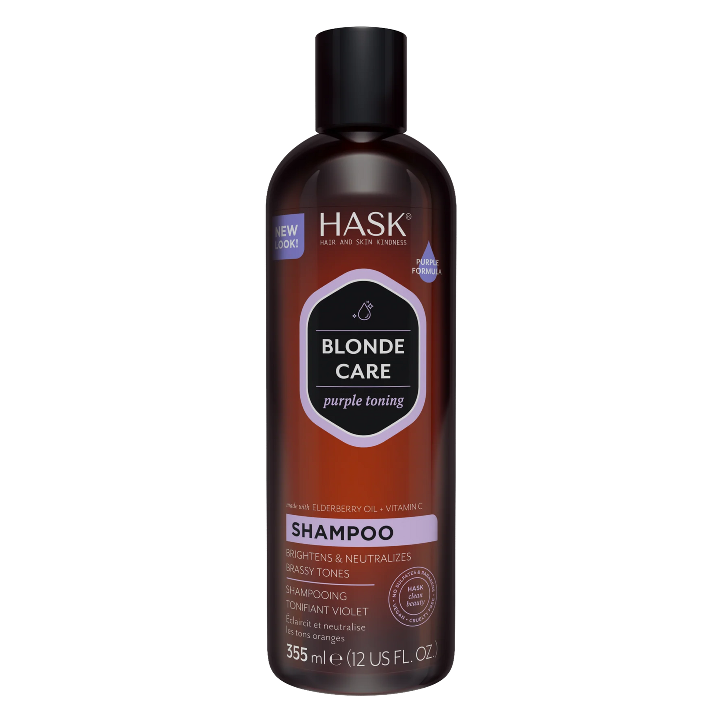 HASK Blonde care purple toning shampoo 355mL 12 oz