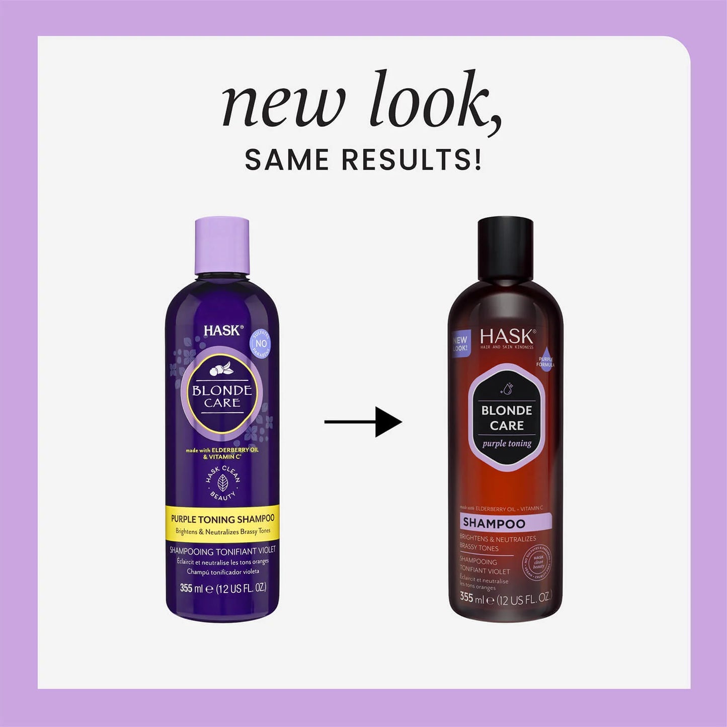 HASK Blonde care purple toning shampoo 355mL 12 oz