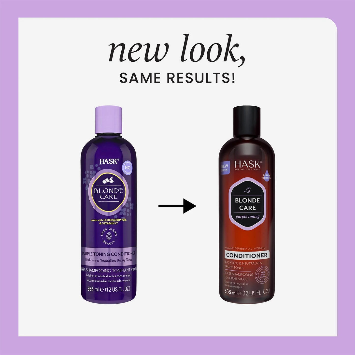 HASK Blonde care purple toning conditioner 355mL 12 oz