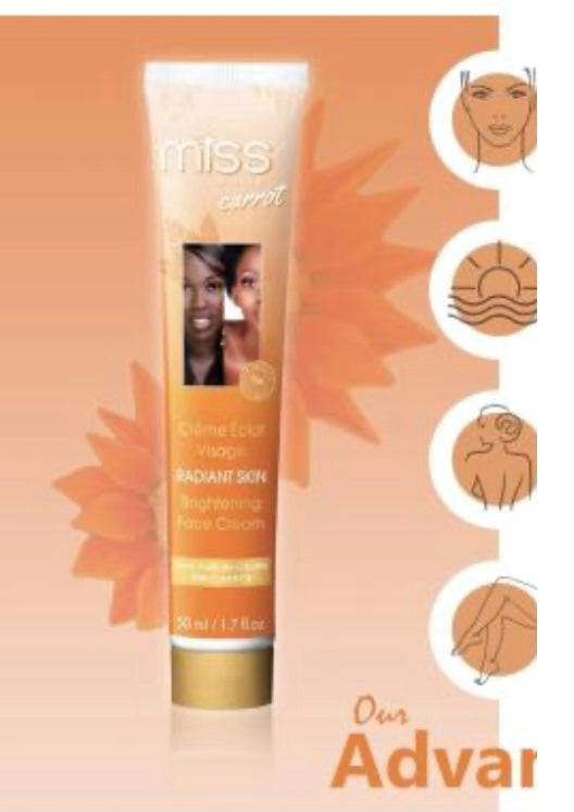 FAIR AND WHITE Miss White Carrot Brightening face Cream 50mL 1.7 oz