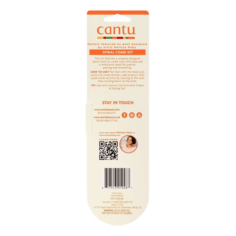 CANTU Part&Twist Spiral Comb Set