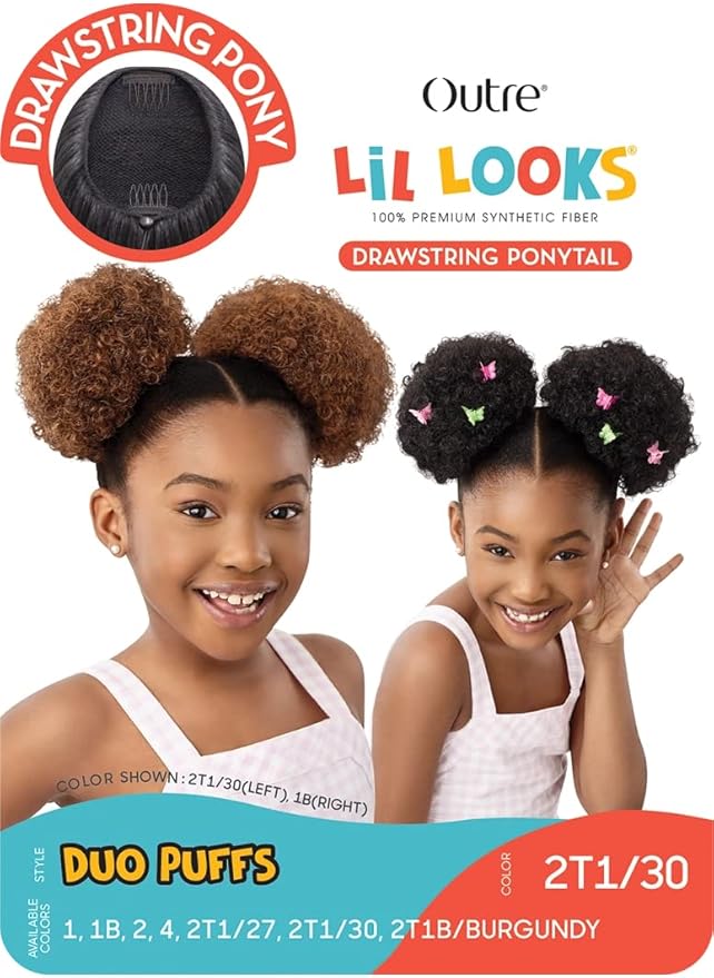OUTRE Lil Looks Drawstring ponytail Duo-puffs