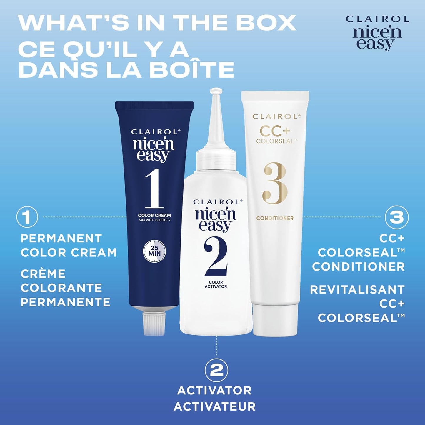 CLAIROL Nice ‘N Easy cream hair Color. Medium cool blonde 8C