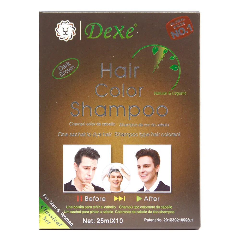 Dexe black hair shampoo - natural black (25mlX10)