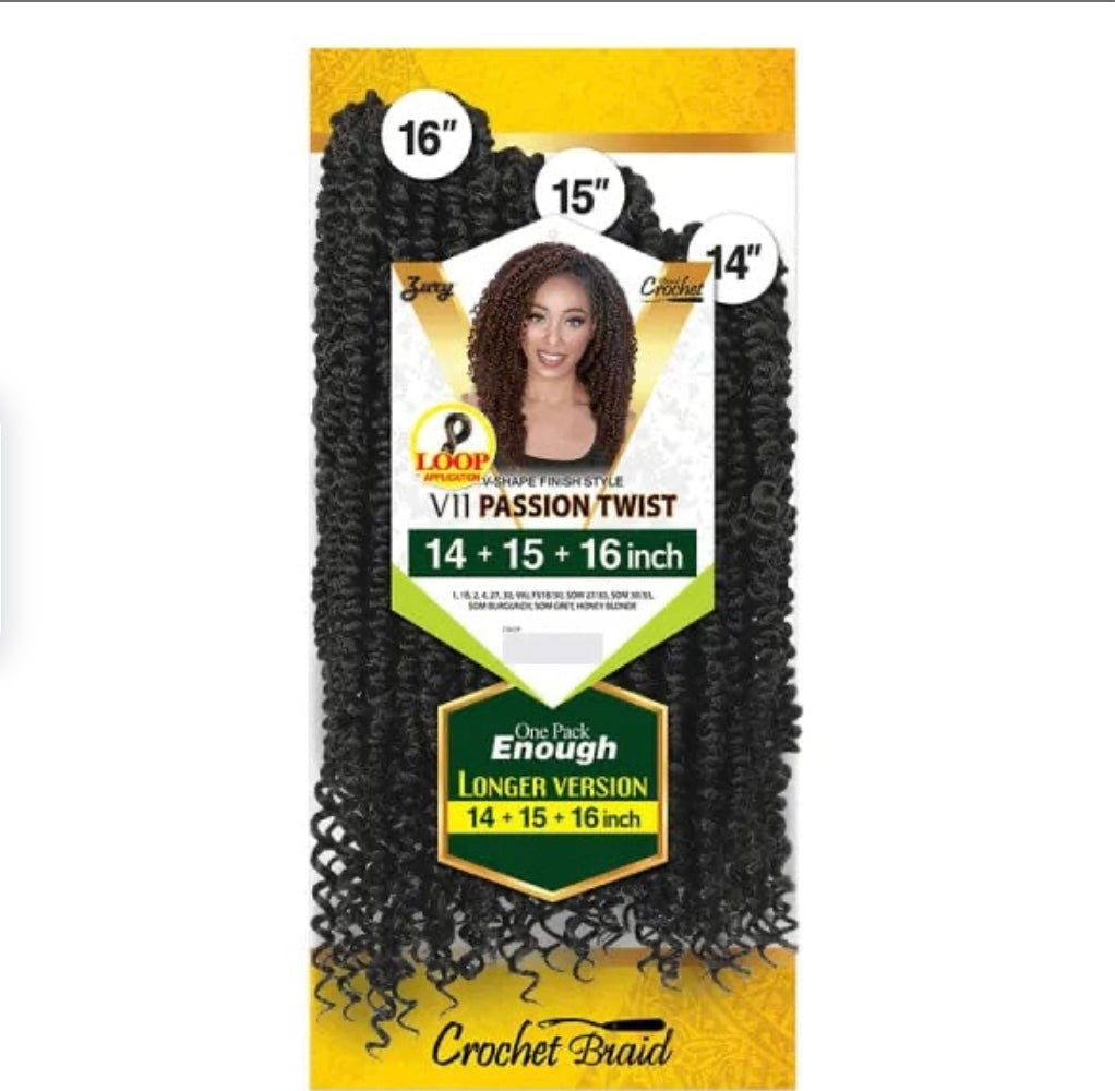 Zury Sis Synthetic Crochet Braid - V11 PASSION TWIST 14/15/16