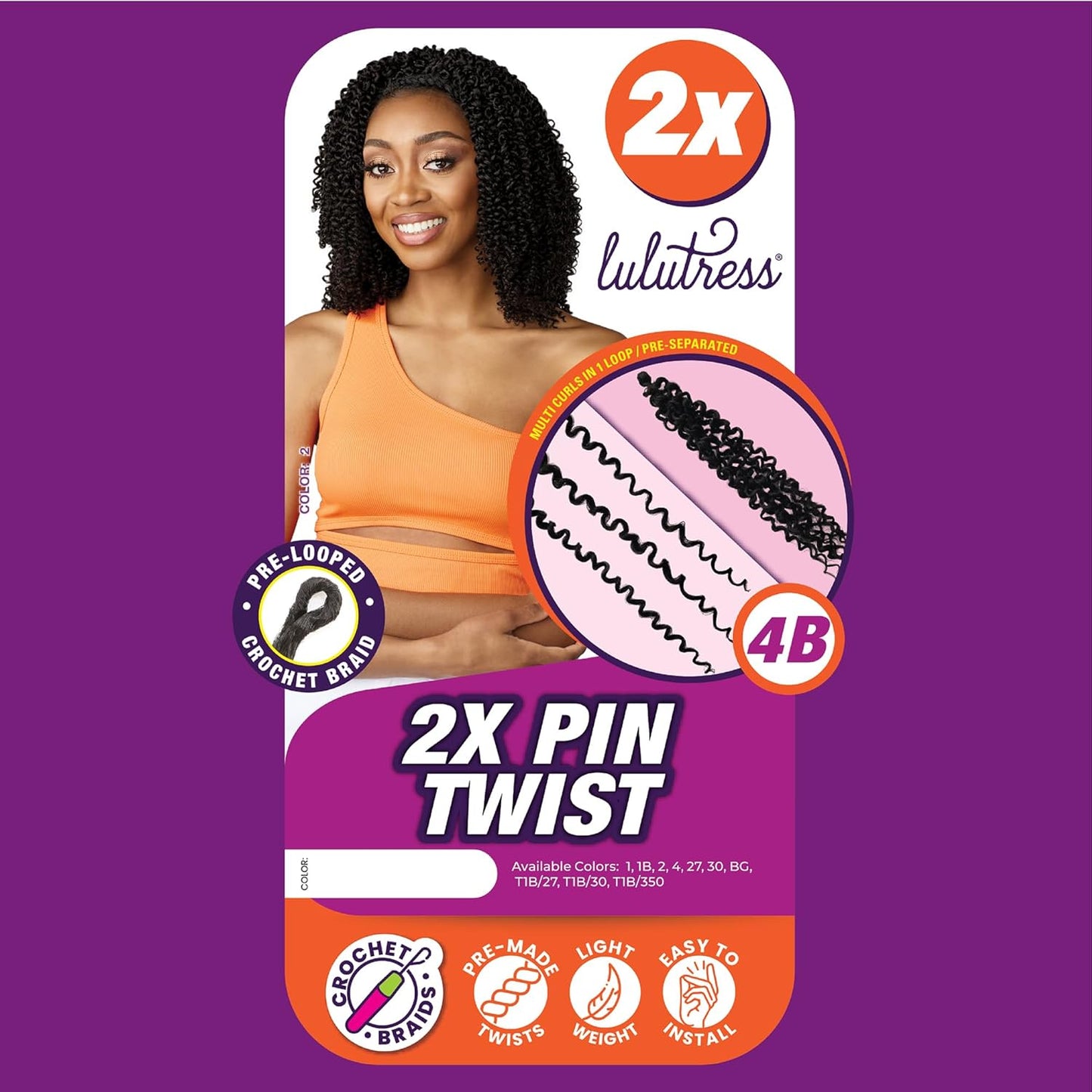 LULUtress 2x pin twist 4B
