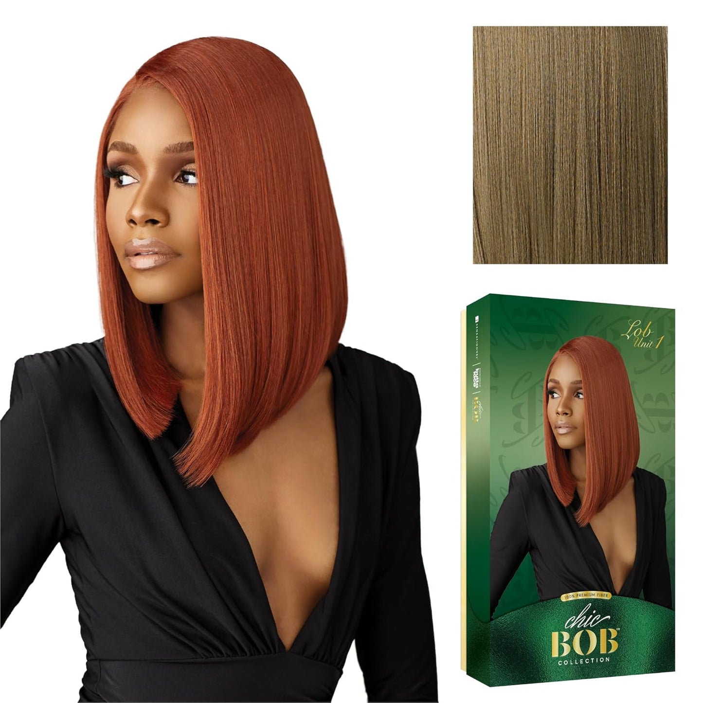 Sensationnel Butta Chic Bob 5" Deep Glueless HD Lace Front Wig - LOB UNIT 1