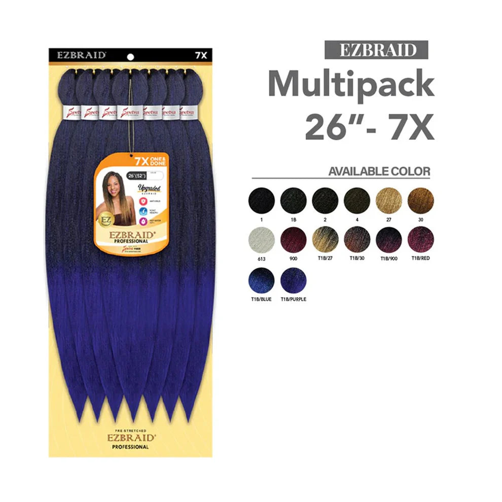 EZBRAID Professional 7X One & Done Pre-Stretched Braid (26inch)