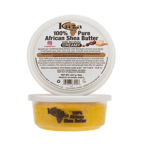 KUZA 100% Shea Butter Yellow Creamy 8oz