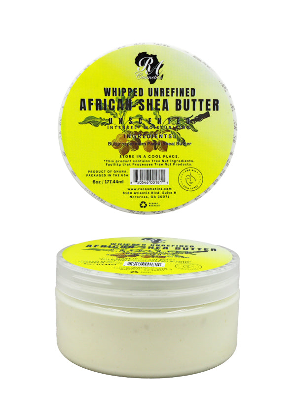 RA cosmetics 100% Whipped Unrefined African Shea Butter 6 oz
