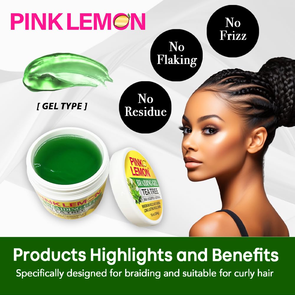 PINK LEMON Braiding Gel - Tea Tree