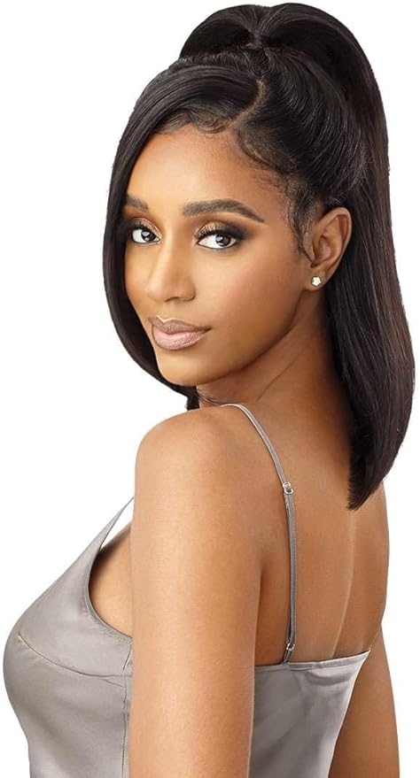 Outre 100% Human Hair MyTresses Black Label Lace Front Wig HH Virgin Straight 14"