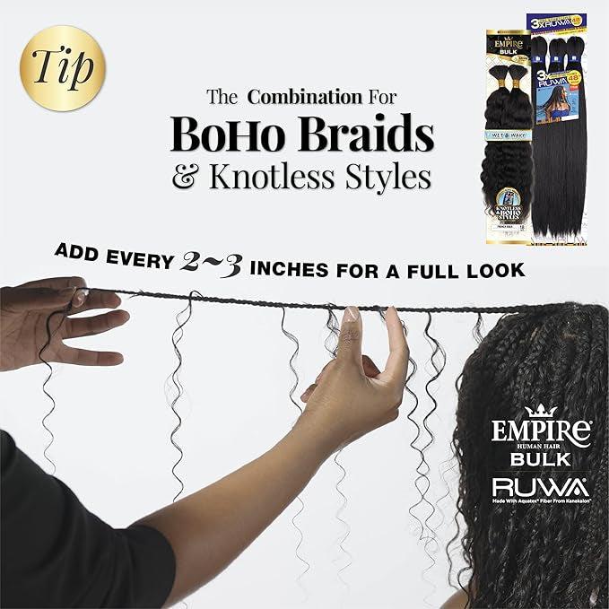 Sensationnel Empire bulk braiding – wet and wavy French Bulk 18” HH