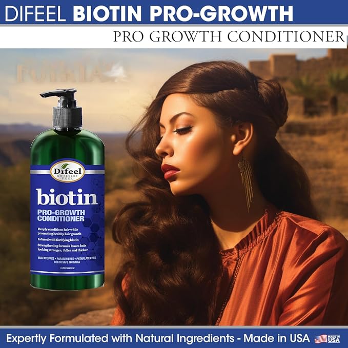 Difeel Pro-Growth Biotin Conditioner for Hair Growth 33.8 oz. - Conditioner for Thin Hair