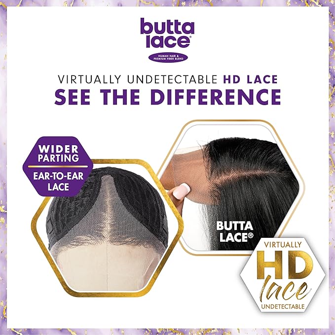 Sensationnel Butta Lace Human Hair Blend HD Lace Front Wig - LOOSE CURLY 18"