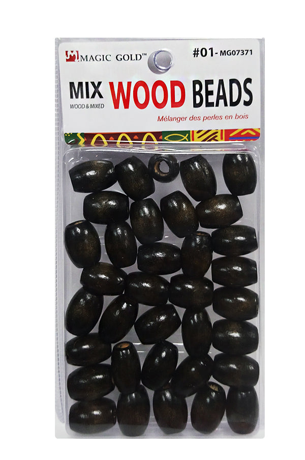 Magic Gold Mix Wood Beads (Assorted)