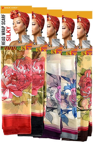 Magic Gold Head Wrap Scarf Silky