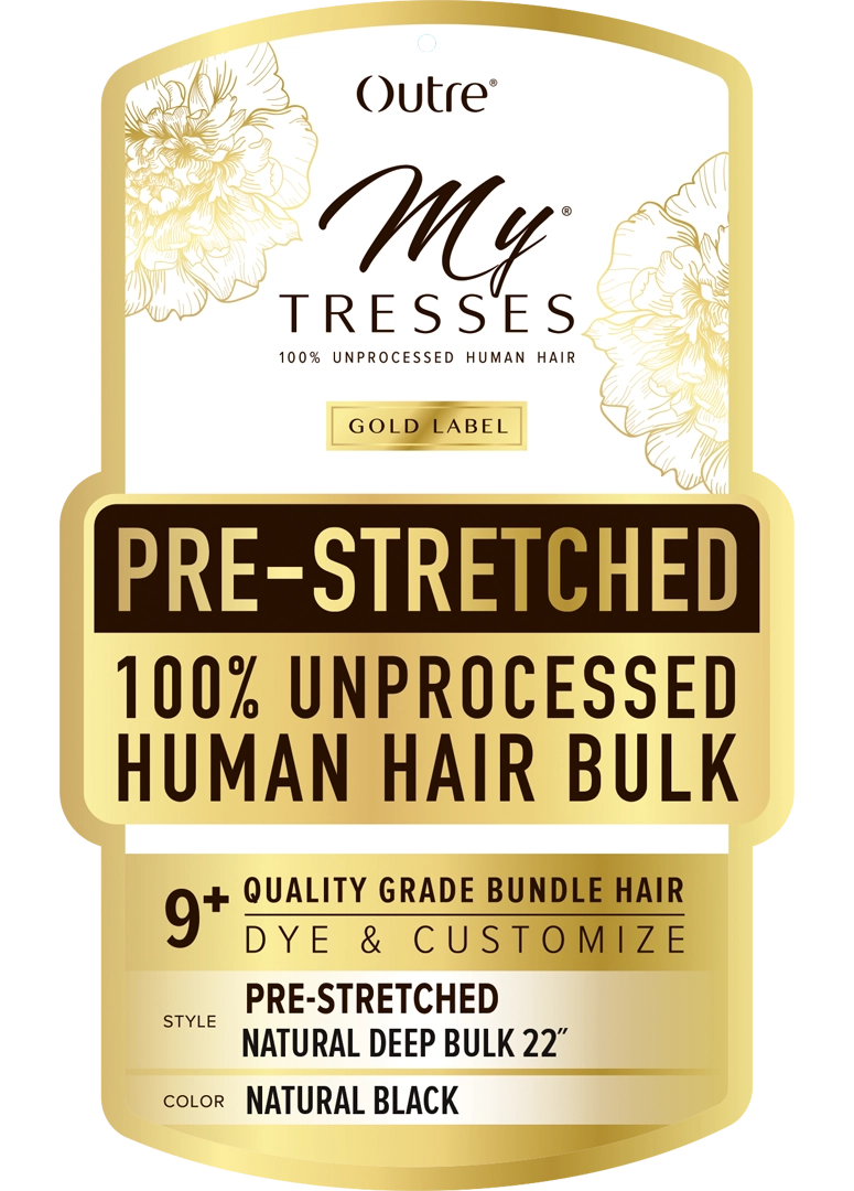 Outre Mytresses Gold Label Human Hair Natural Prestretched- Deep Bulk 22" -Natural