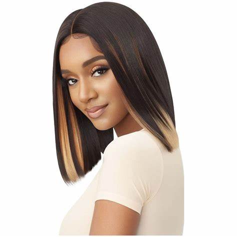 Color Bomb Premium Synthetic Fibers Lace Front Wig - Stina