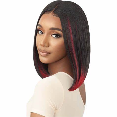 Color Bomb Premium Synthetic Fibers Lace Front Wig - Stina