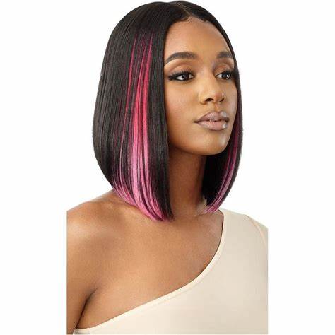 Color Bomb Premium Synthetic Fibers Lace Front Wig - Stina