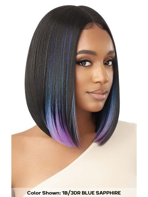Color Bomb Premium Synthetic Fibers Lace Front Wig - Stina