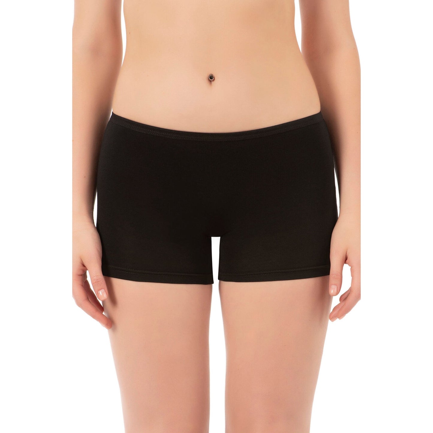 Women's Cotton Boxer Briefs 3-Pack – White, Nude & Black | Soft, Breathable, Full-Coverage Underwear