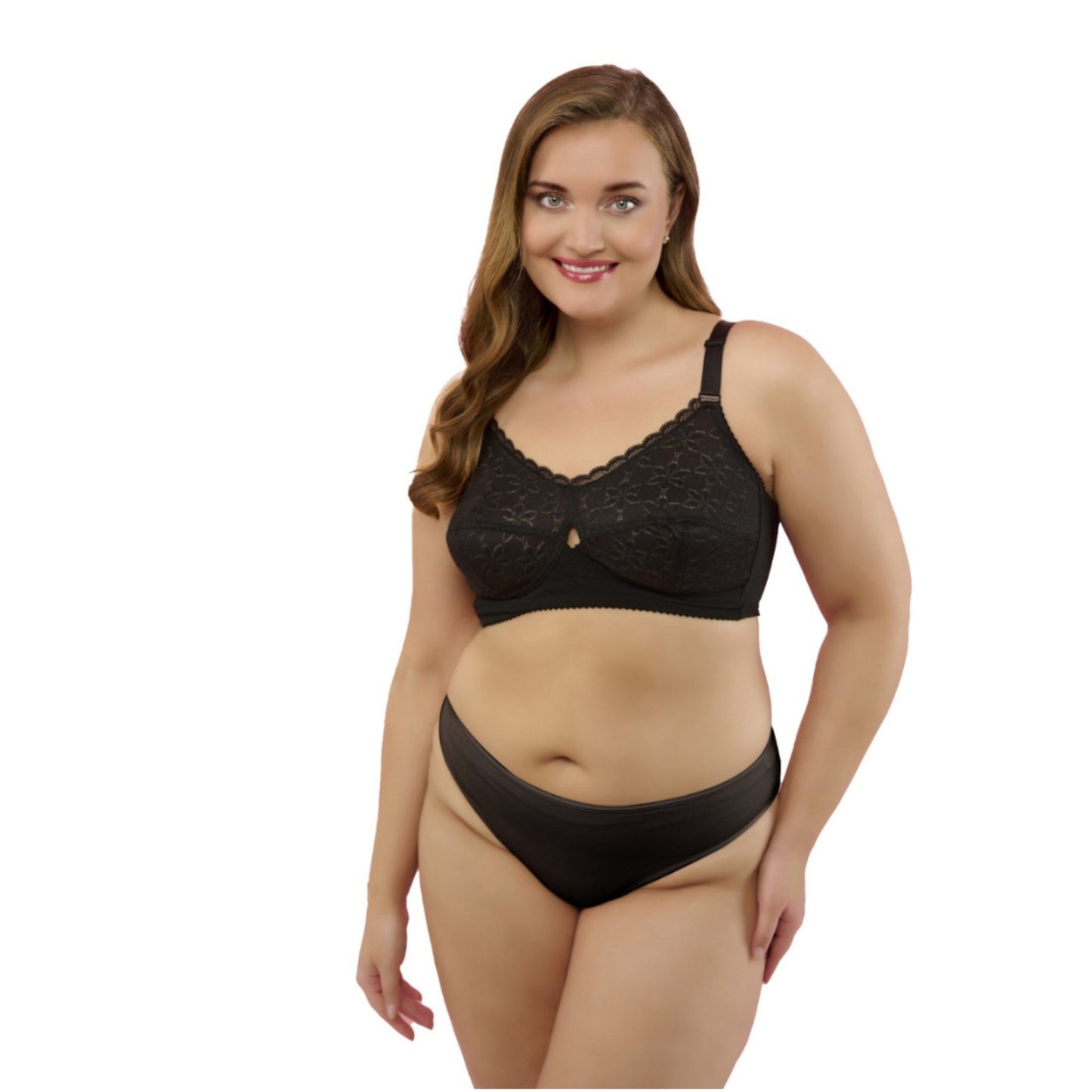 Full-Coverage Lace Bra for Women – Adjustable Straps, Wireless Support & Breathable Everyday Fit