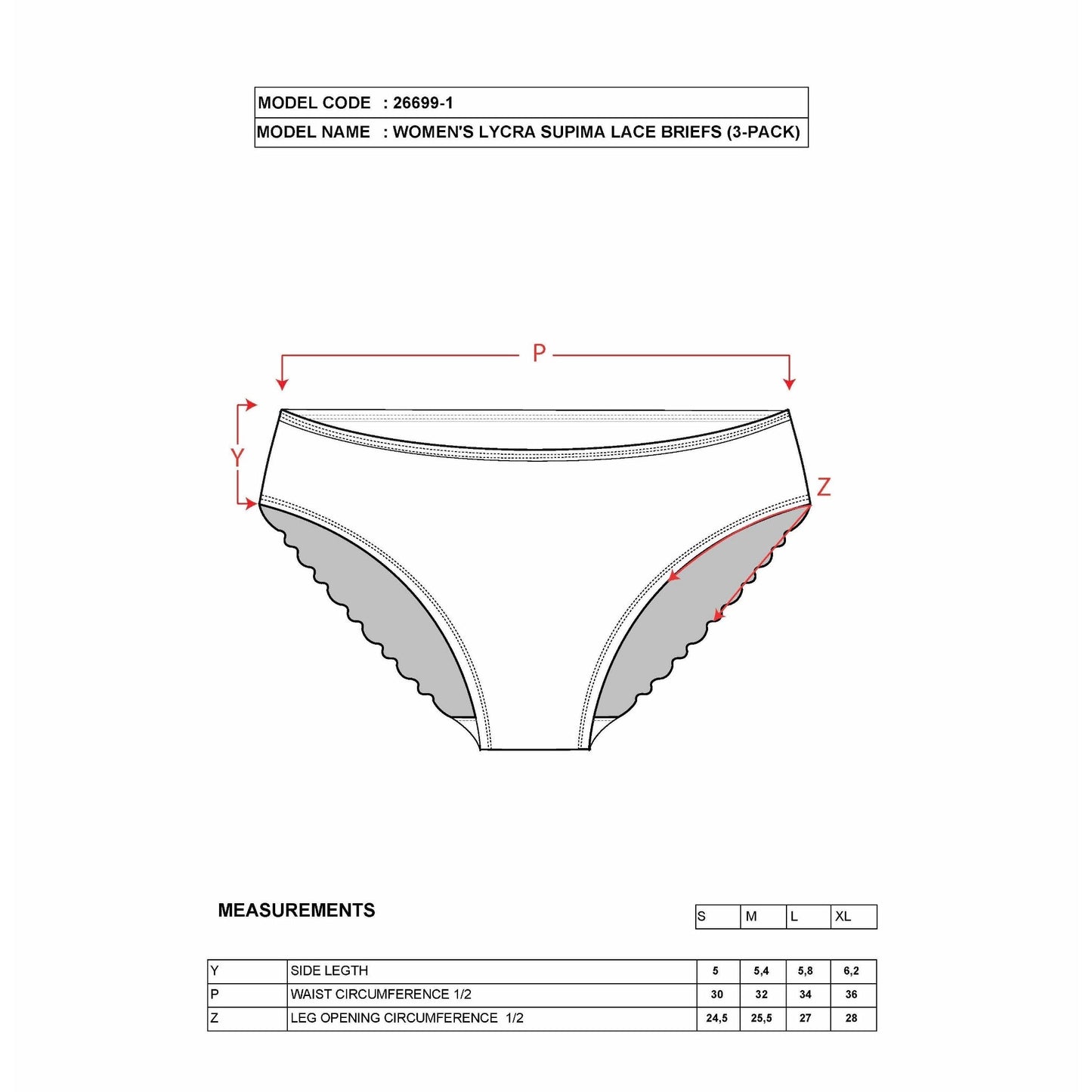 3-Pack Women’s Cotton Lace Back Panties – Soft Stretch Bikini Briefs with Elegant Trim