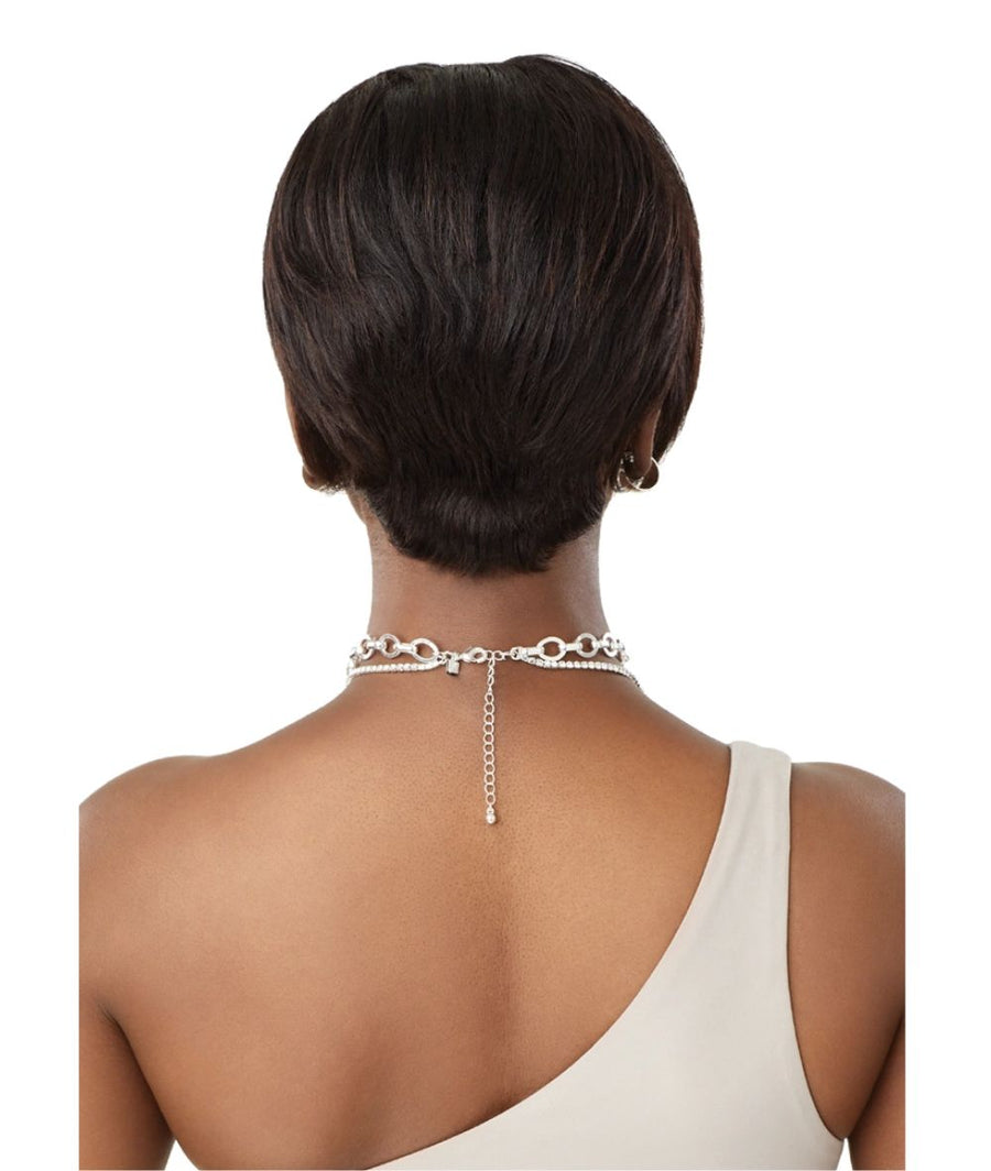 Outre My Tresses Black Label Premium 100% Unprocessed Human Hair 13x4 HD Lace Front Wig - HH-NATURAL PIXIE
