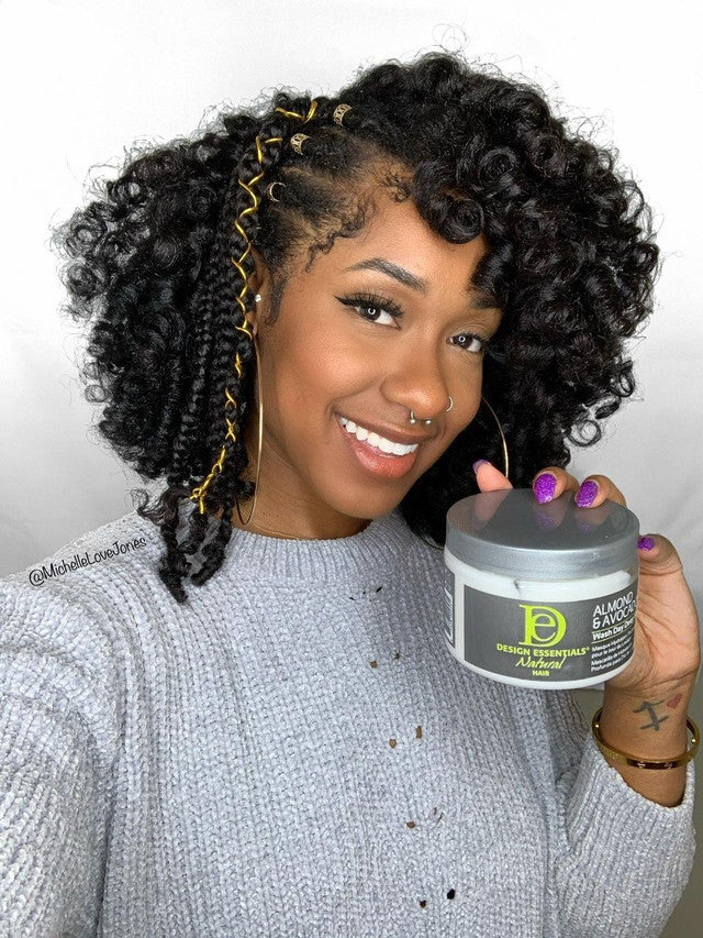 DESIGN ESSENTIALS Almond & Avocado Wash Day Deep Moisture Masque (12oz)