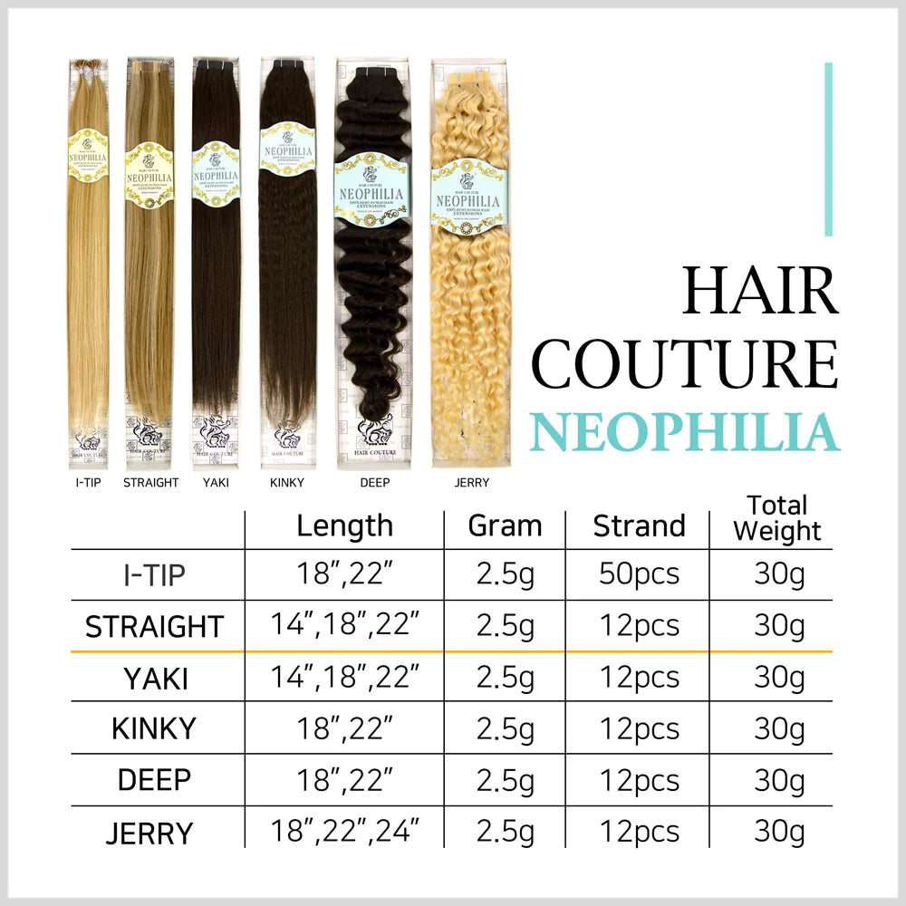 Hair Couture Neophilia Yaki Textured Tape Hair Extension 22" Jerry